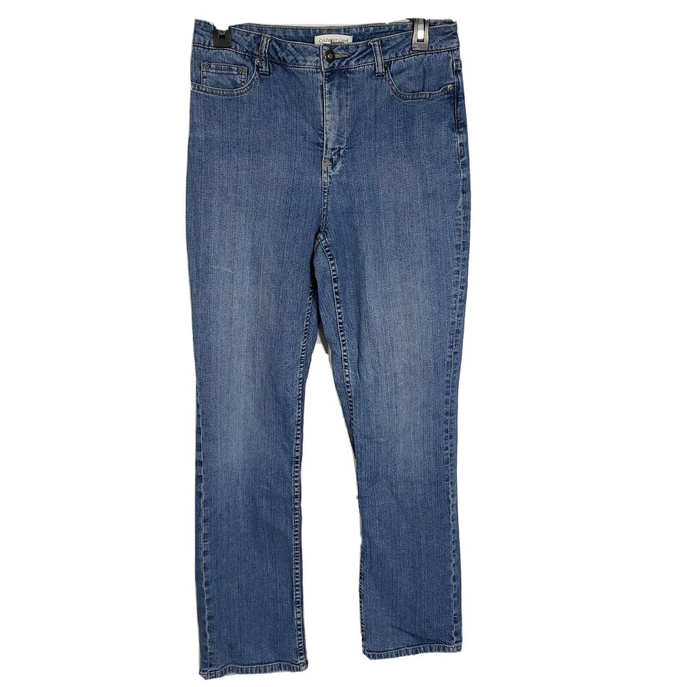 Coldwater Creek Womens Jeans Size 6 Blue Mid Rise Bootcut Leg Denim Medium Wash